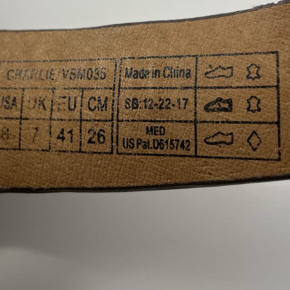 Vionic Charlie Slide Sandals Mens Size 8 Brown Leather Comfort Dual Strap - Picture 8 of 9